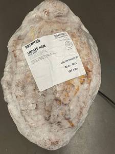 lot 102 image: Smoked Ham - Brennan (Water Added) - Fully Cooked, 15.2 oz