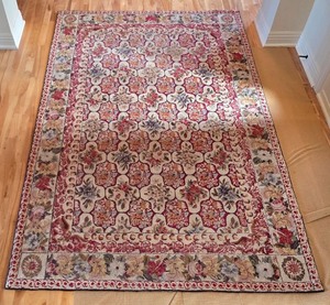 lot 6K image: E - Bijou Collection Handmade Wool Hooked Area Rug 56 x 86
