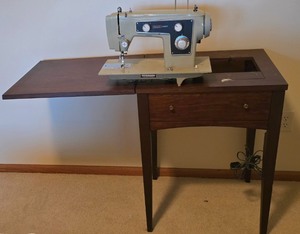 lot 50K image: LL-BR3 - Vintage Sears Kenmore Sewing Machine in Table with 22 Inch Extension