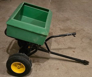 lot 58K image: LL-G - John Deere Tow-Behind Lawn Spreader with 17.5 x 22.5 Inch Bin