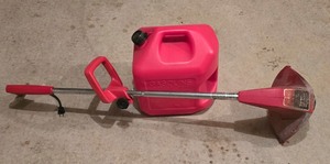 lot 59K image: LL-G - Toro Electric Weed Whip and Five Gallon Gas Can