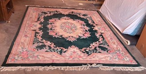 lot 66K image: LL-ST - Royal Palace 100% Wool Area Rug 8 x 11 Floral Pattern