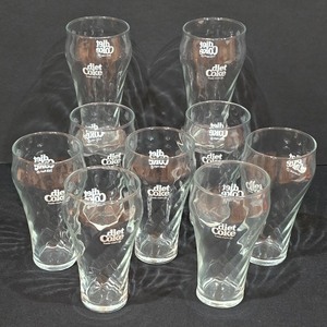 lot 89K image: P - Set of 9 Diet Coke 6-Inch Glasses