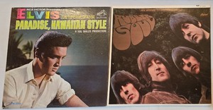 lot 98K image: K - Pair of Elvis Presley and Beatles Vinyl Albums