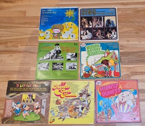 lot 100K image: K - Collection of 7 Vintage Childrens Vinyl Records