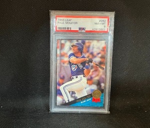 lot 31 image: PSA MN-MT 8 Graded 1993 Leaf Paul Molitor #262 Baseball Card