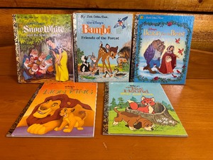 lot 36 image: Set of Five Vintage Walt Disneys Classic Series Little Golden Story Books