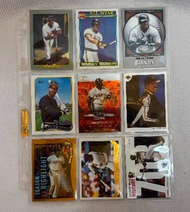 lot 53 image: Barry Bonds Cards (Qty 9)