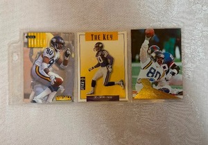 lot 55 image: Vikings Hall of Famer Chris Carter Trading Cards (Qty 3)