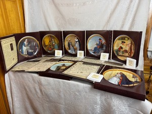 lot 76 image: Norman Rockwells Colonials The Rarest Rockwell Series Plates 1st, 2nd, 3rd, 4th, 5th, 7th and 8th