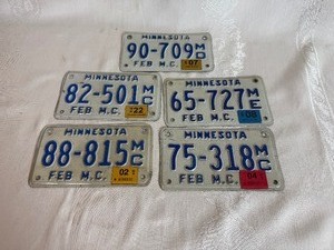 lot 93 image: Moped and Motorcycle Plates