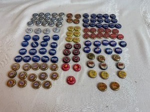 lot 111 image: Assorted Metal Beer Bottle Caps - Multiple Brands (100 Plus)