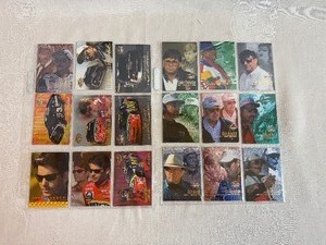 lot 130 image: Top NASCAR Drivers - Dale Earnhardt (4 cards), Jeff Gordon (5 cards), NASCAR Owners and Crew Chiefs (9 cards)