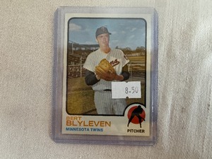 lot 183 image: 1973 T.C.G. Bert Blyleven Card in Mint Condition