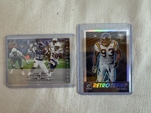 lot 192 image: 2008 Upper Deck Adrian Peterson Card and 2021 Panini John Randle Card