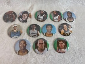 lot 216 image: Twelve MN Timberwolves Player Buttons