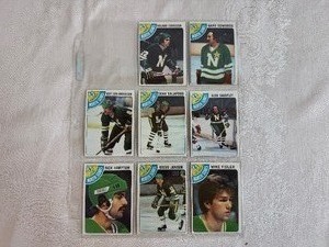 lot 230 image: Vintage MN North Stars Trading Cards (8)