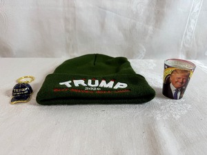 lot 242 image: Trump 2020 MAGA Hat, Key Chain and Shot Glass