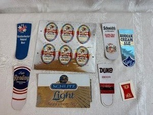 lot 244 image: Vintage Beer Advertising Pieces StickersDecals