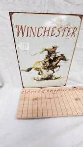 lot 198 image: 16x12 Winchester Metal Sign