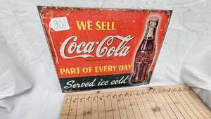 lot 202 image: 16x12 Coca Cola Metal Sign