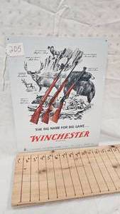 lot 205 image: 16x12 Winchester Metal Sign