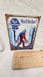 lot 207 image: 16x12 Pabst Blue Ribbon Metal Sign