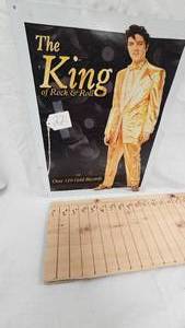 lot 221 image: 16x12 The King Elvis Metal Sign