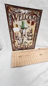 lot 222 image: 16x12 Welcome to the Nut House Metal Sign