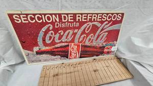 lot 226 image: 26x13 Plastic Vintage Coca Cola Sign