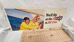lot 227 image: 28x11 Vintage RC Cola Cardboard Sign