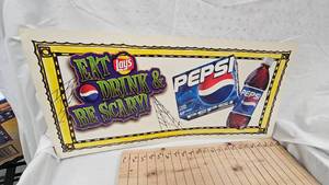 lot 229 image: 30x14 Cardboard Pepsi Sign