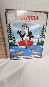 lot 343A image: 12x8 Hamms Beer Sign