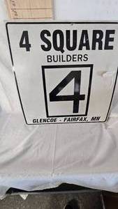 lot 359 image: 20x20 Metal 4 Square Builders Sign