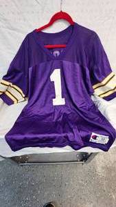lot 402 image: Vintage MN Vikings Jersey #1 Moon