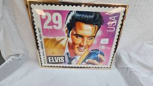 lot 384 image: 16x20 Elvis Postage Stamp Replica