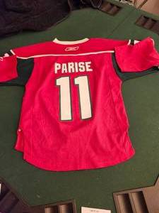lot 215 image: Small Zack Parise Jersey