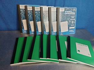 lot 31 image: 13 Mead Primary Composition Books for grades K-2 and standard College Ruled composition notebooks.