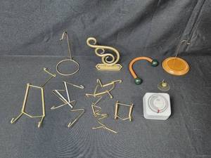 lot 28 image: Assorted Display Stands, Hooks, and Timer Set