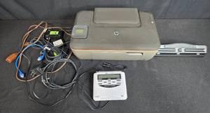 lot 59 image: HP DeskJet 2050 All-In-One Printer and Midland Weather Radio Bundle - untested
