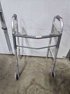 lot 63 image: Adjustable Folding Walker with Front Wheels