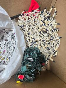 lot 77 image: Collection of Holiday String Lights and Artificial Evergreen Garland