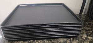 lot 126 image: Quantity of 10 trays 1014B Plastic Fast Food Tray  14L x 10W, Black (From a Shutdown Hot