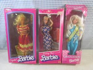 lot 138 image: (CS) 3 Barbie Dolls with Boxes As I...
