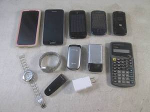 lot 161 image: (CS) Assorted Cell Phones, Wrist Wa...