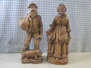 lot 57 image: (FS) Vintage Old Man and Women Farm...