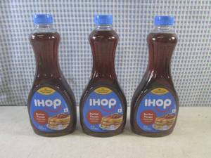 lot 174 image: (B-3) 3 Bottles of iHop Butter Peca...
