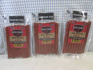 lot 181 image: (B-2) 3 Sharing Size Jack Links 9-P...