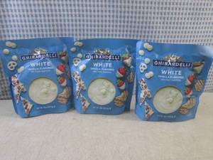 lot 195 image: (B-1) 3 Bags of Ghirardelli White V...