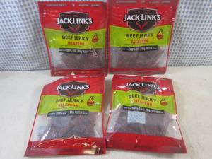 lot 201 image: (B-1) 4 Bags of Jack Links Jalapeno...